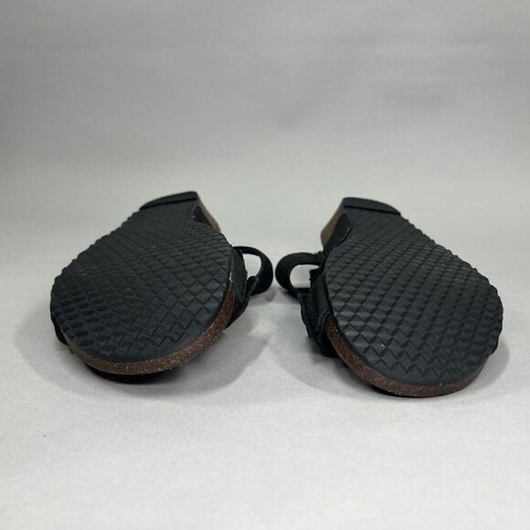 Teva Women's Size 6 Mahonia Black Leather Slide Sandals - Picture 8 of 9
